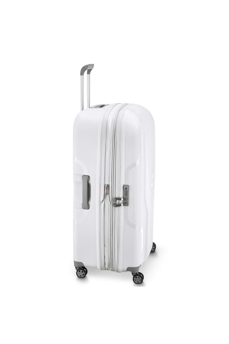 Clavel Hardside Expandable 30" Large Checked Spinner Luggage, Alternate, color, White