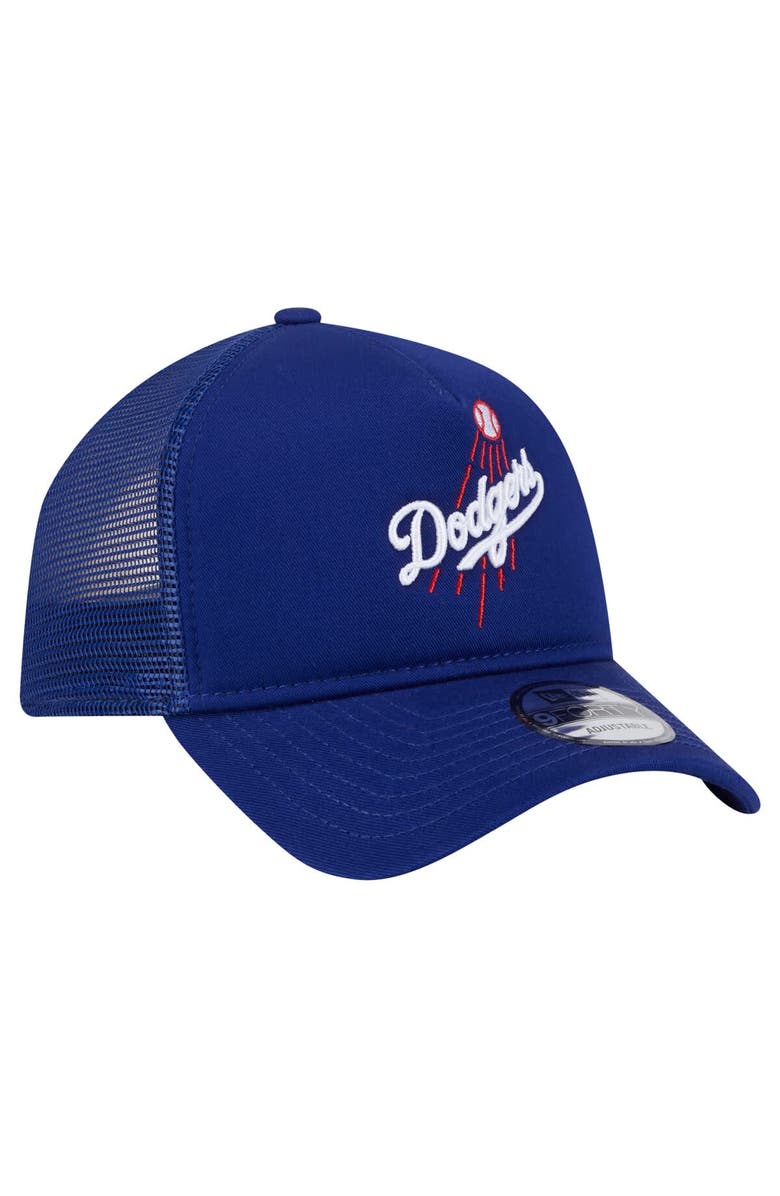 New Era Men's New Era Royal Los Angeles Dodgers 9FORTY A-Frame Trucker Adjustable Hat, Alternate, color, 