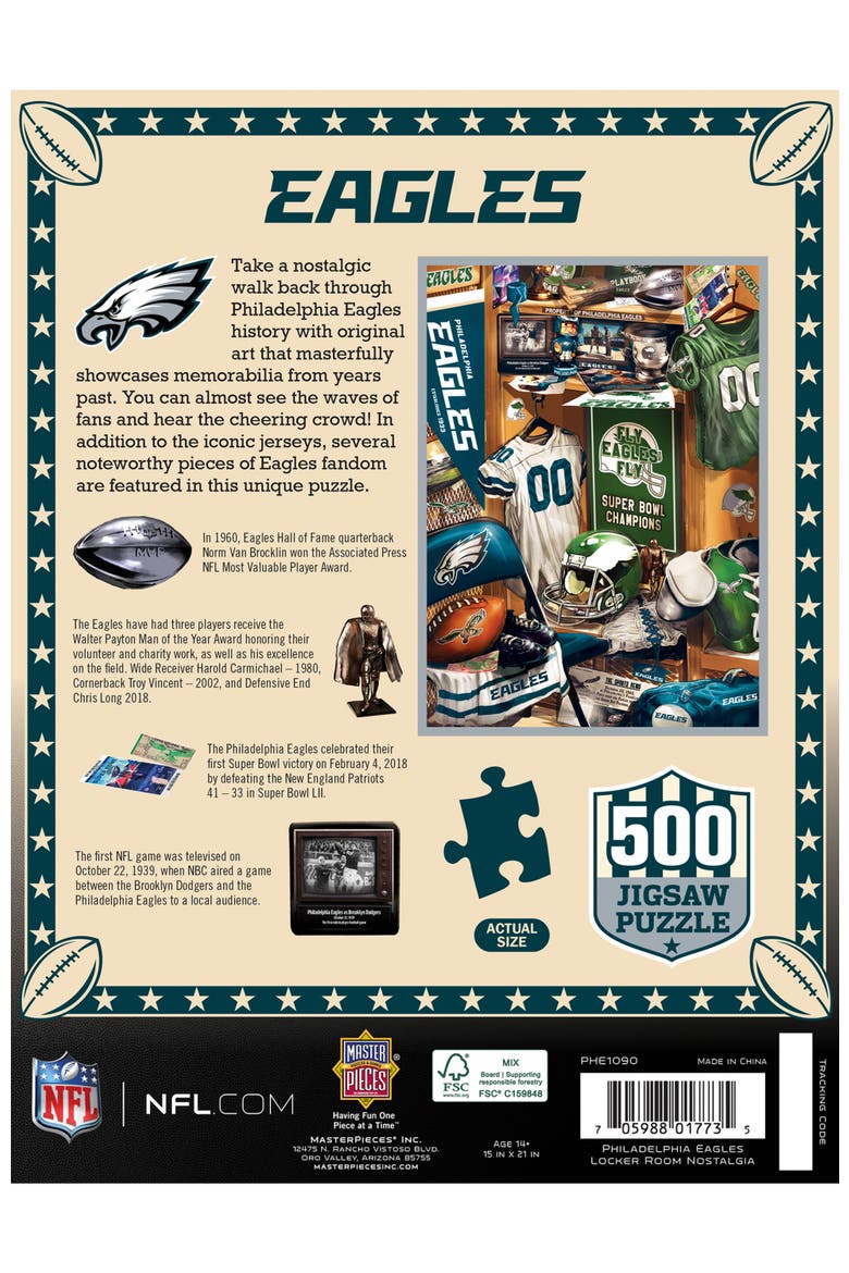 Philadelphia Eagles Locker 500pc Puzzle, Alternate, color, Multicolor