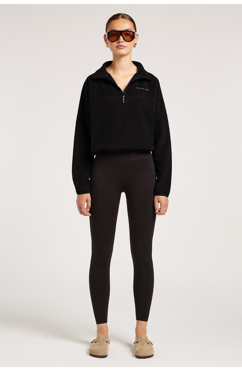 4TH ARQ Devan Long Sleeve Half-Zip Fleece, Alternate, color, Black