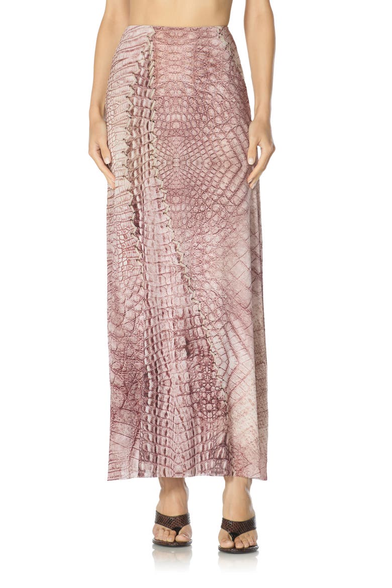 Sera Ankle Length Skirt, Main, color, CAPPUCINO CROC