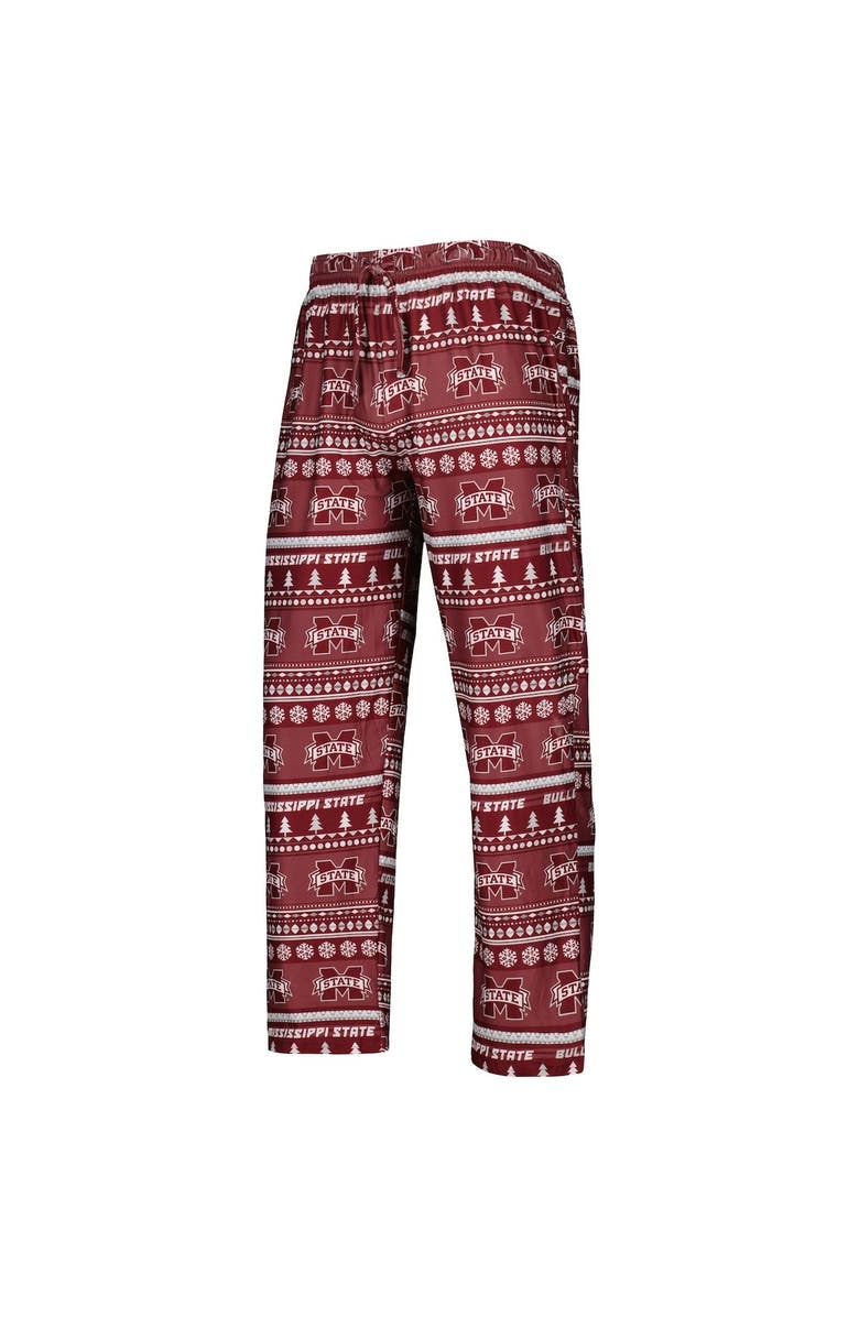 CONCEPTS SPORT Men's Concepts Sport Maroon Mississippi State Bulldogs Swivel Long Sleeve T-Shirt & Pants Sleep Set, Alternate, color, Maroon