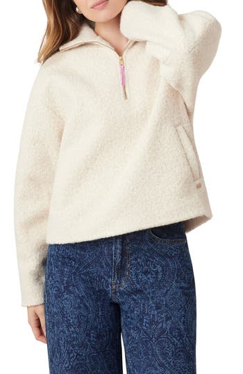 Scotch & Soda Quarter Zip Pullover In White
