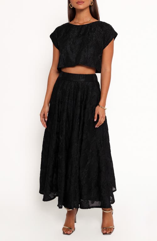 Petal And Pup Petal & Pup Beckham Floral Jacquard Crop Top & Maxi Skirt Set In Animal Print