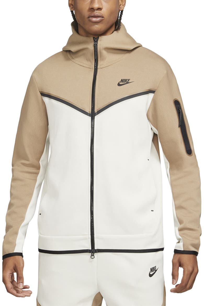 Sportswear Tech Fleece Zip Hoodie, Main, color, SANDALWOOD/ LIGHT BONE/ BLACK
