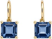 House of Frosted Ivy 14K Gold Plate Sterling Silver Blue Topaz Drop Earrings