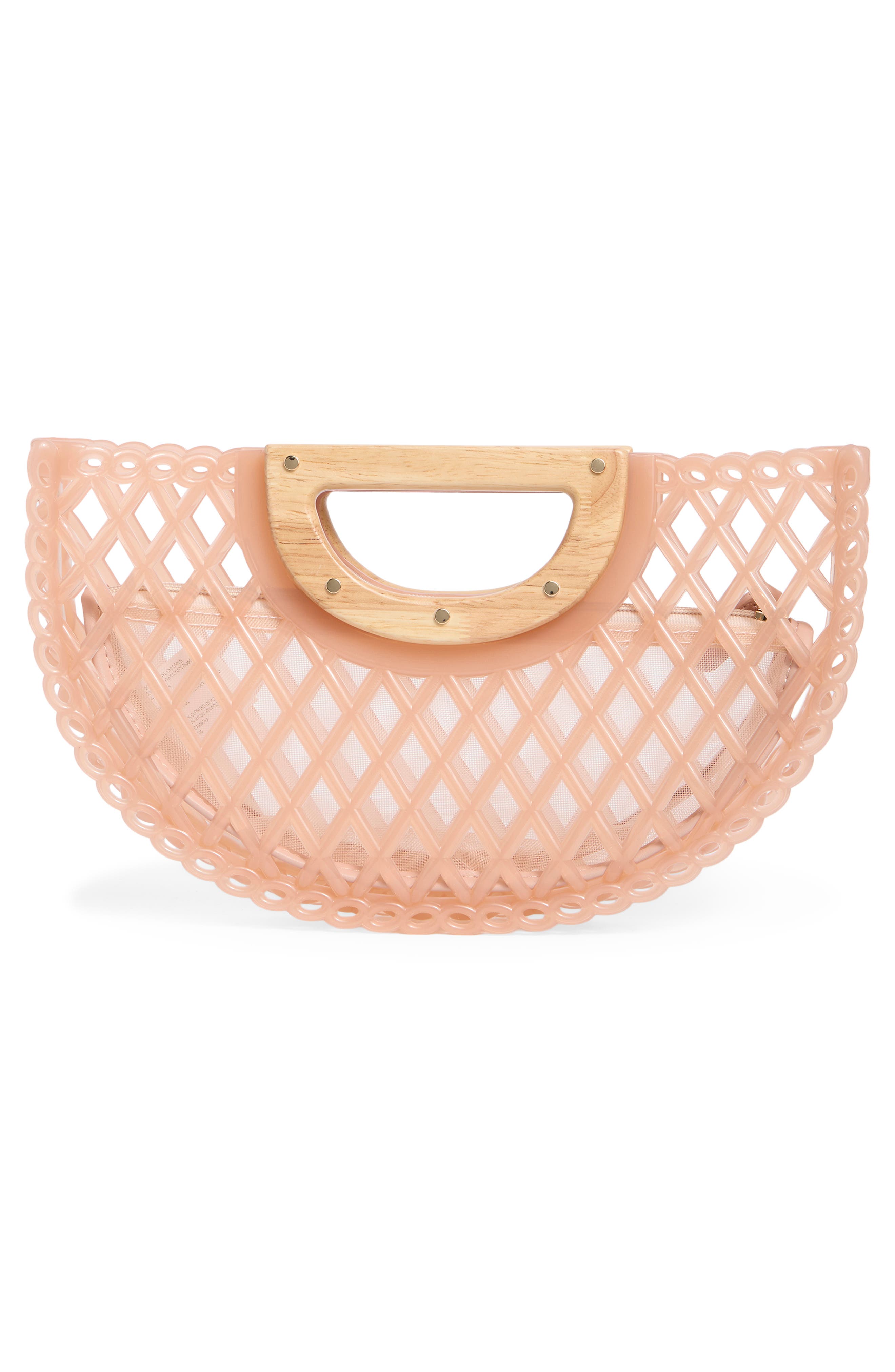 Solandra Jelly Clutch, Alternate, color, BLUSH