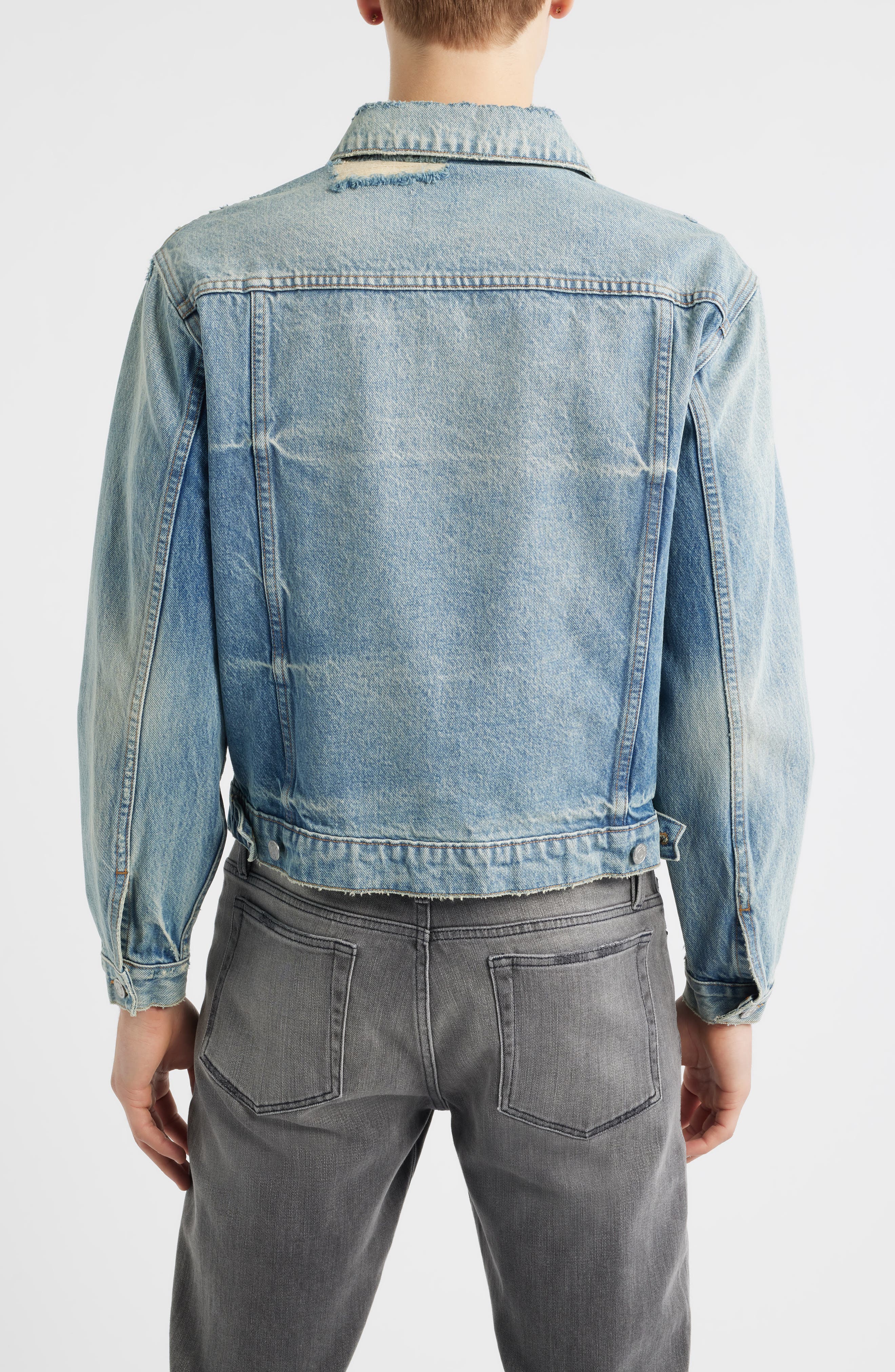 Distressed Denim Jacket - image 2