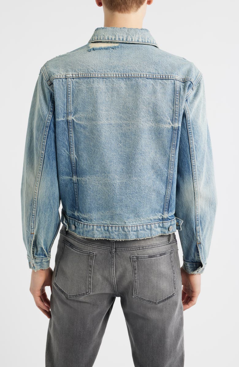 FRAME Distressed Denim Jacket, Alternate, color, Shortstop