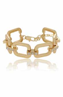 Ettika Square Link & Stone Bracelet