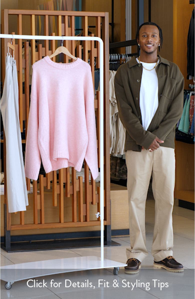 Loose Fit Crewneck Sweater, sales video thumbnail