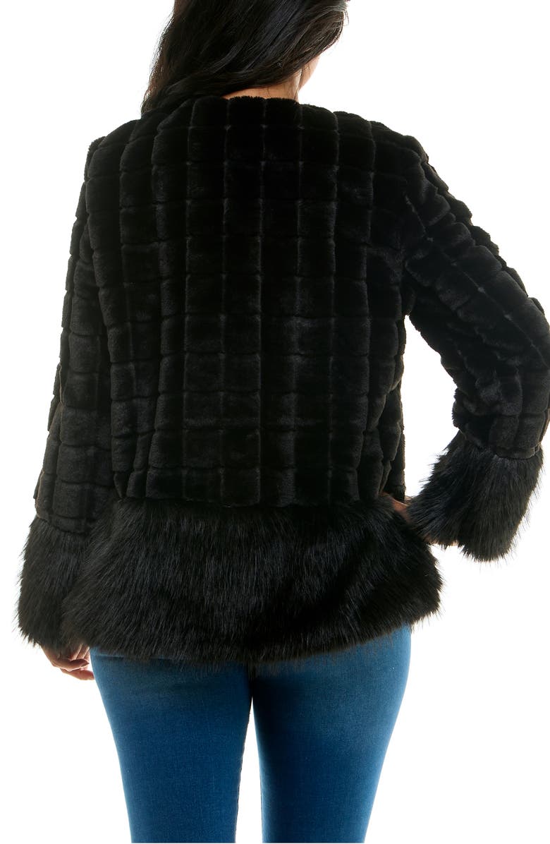 Nina Leonard Faux Fur Long Sleeve Bolero, Alternate, color,