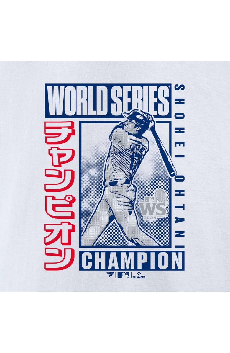 FANATICS Men's Fanatics Shohei Ohtani White Los Angeles Dodgers 2024 World Series Champions Kanji Swing T-Shirt, Alternate, color, 