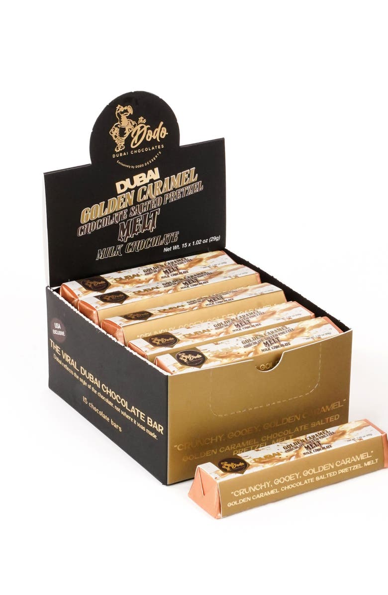 The Dodo Chocolates Dubai Style Chocolate 15-Bar Multipack, Alternate, color, Caramel Salted Pretzel Melt