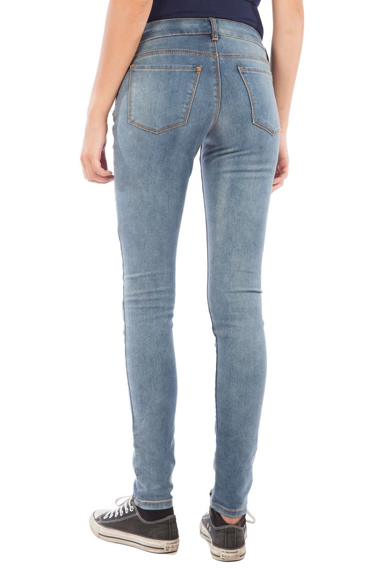 Skinny Maternity Jeans, Alternate, color, MEDIUM BLUE WASH