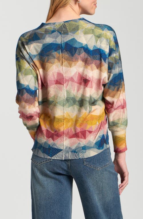 Apny Triangle Stripe Sweater In Multi