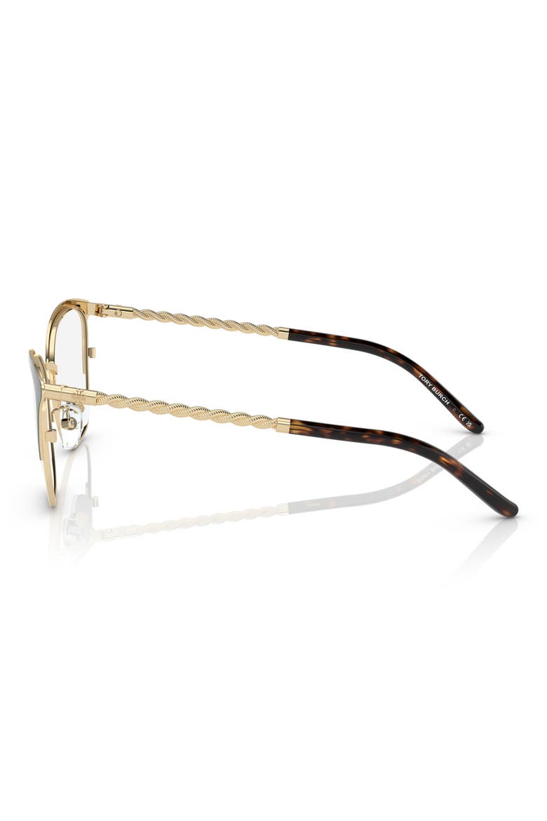 53mm Square Optical Glasses, Alternate, color, SHINY LIGHT GOLD
