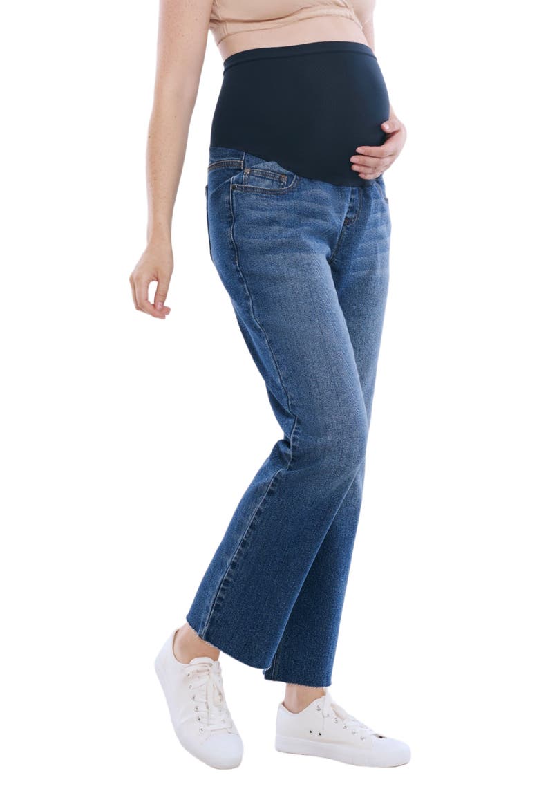 Secret Fit Over the Belly Slim Straight Leg Jeans, Alternate, color, Medium Wash