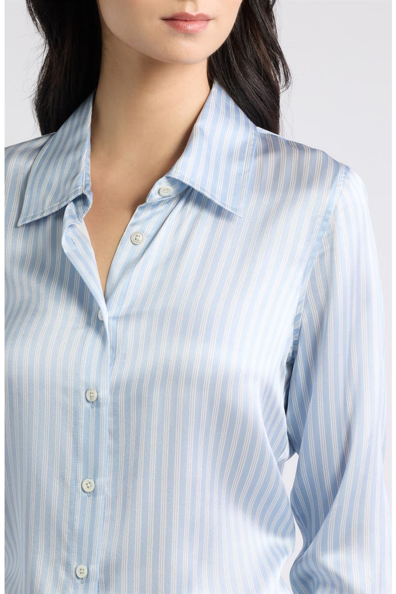 The Office Silk Striped Shirt, Alternate, color, BAY BLUE STRIPE