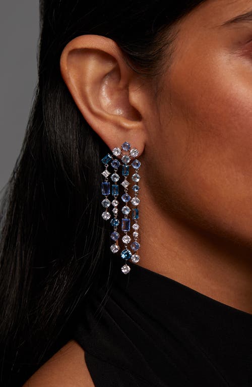 Nadri Sunshower Crystal Cascade Drop Earrings In Metallic