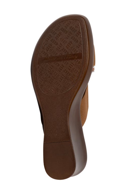 Italian Shoemakers Xanthe Wedge Sandal In Tan