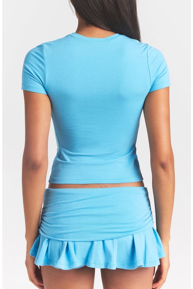 Stretch Cotton Jersey T-Shirt, Alternate, color, WATER