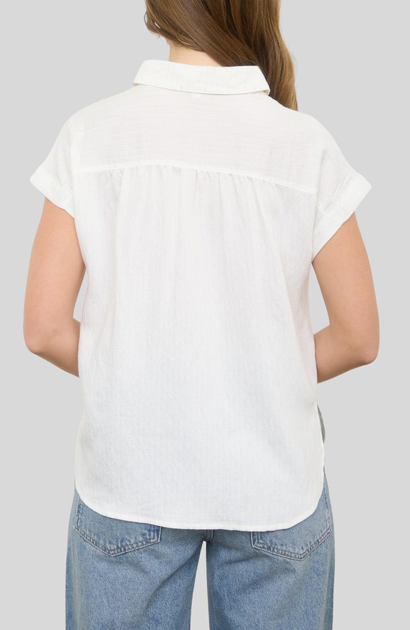 Collared Gauze Top - image 2