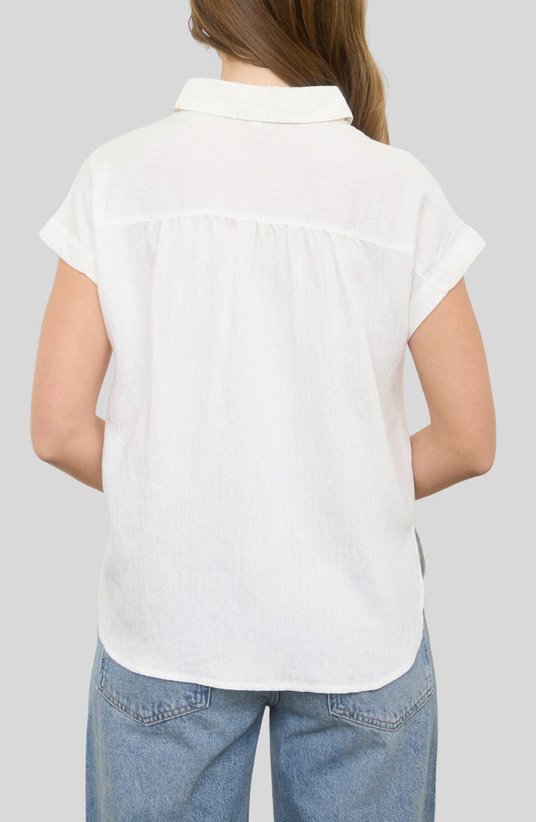 Blu Pepper Collared Gauze Top, Alternate, color, Oatmeal