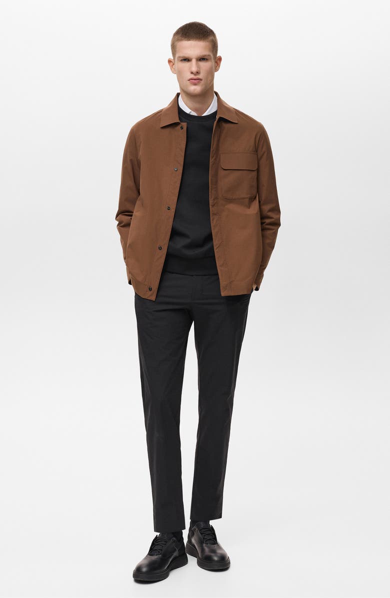 MANGO Water Repellent Shirt Jacket, Alternate, color,