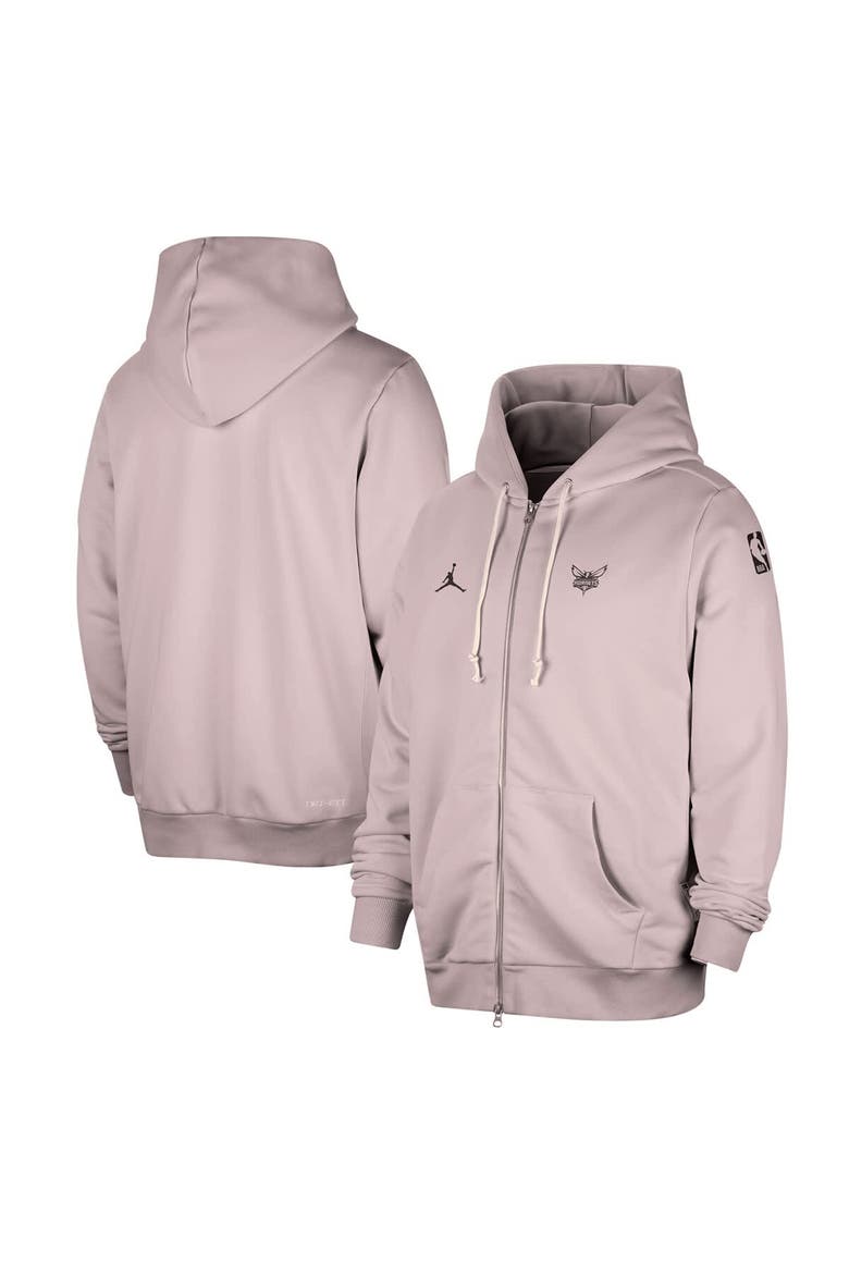 Men's Jordan Brand Light Purple Charlotte Hornets Authentic Standard Issue Full-Zip Hoodie Jacket, Main, color, Light Purple