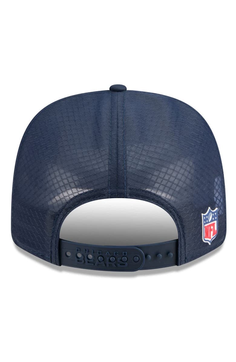 New Era Men's New Era Navy Chicago Bears 2025 Sideline 9SEVENTY Trucker Adjustable Hat, Alternate, color, Navy