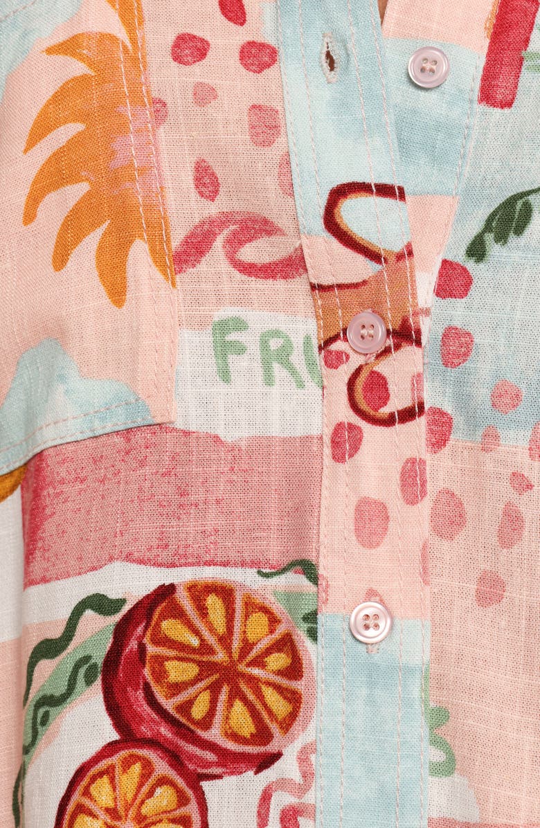 Petal & Pup Abella Print Oversize Button-Up Shirt, Alternate, color,