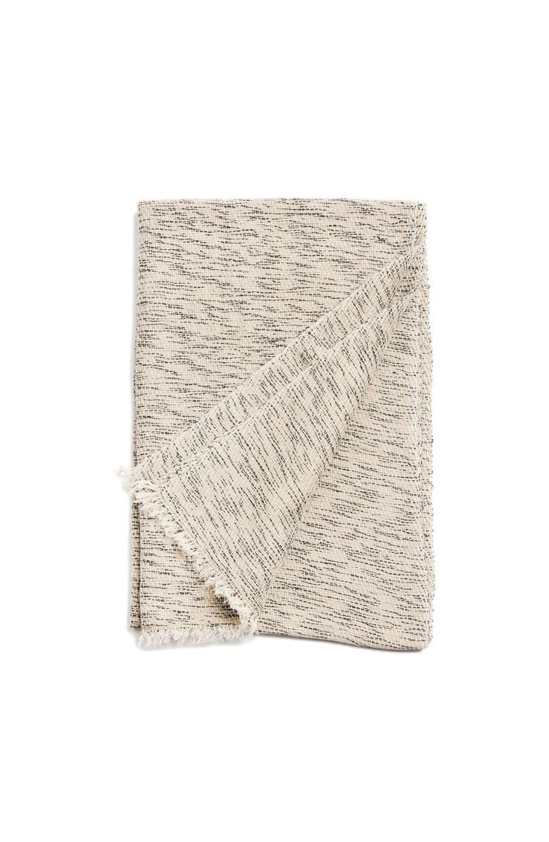 Studio Variously Forest Night Handwoven Neutral Cashmere Merino Scarf, Main, color, Black/Forest