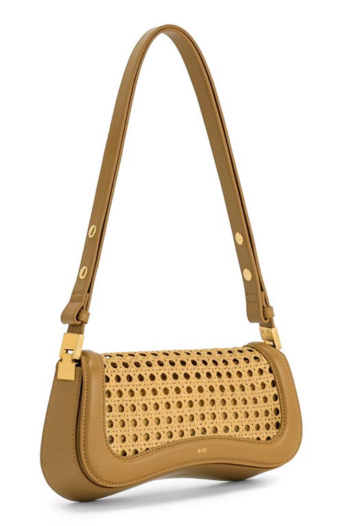 Jw Pei Joy Woven Inset Faux Leather Shoulder Bag In Brown