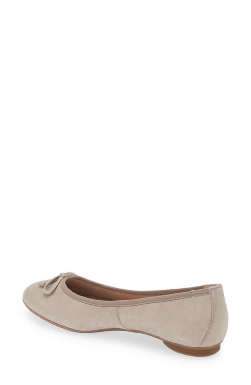 Paul Green Ursula Ballet Flat In Cashmere Suede Metallic