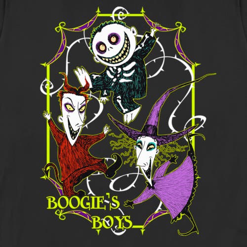 The Nightmare Before Christmas Boogie's Boys Crew Graphic T-shirt In Black