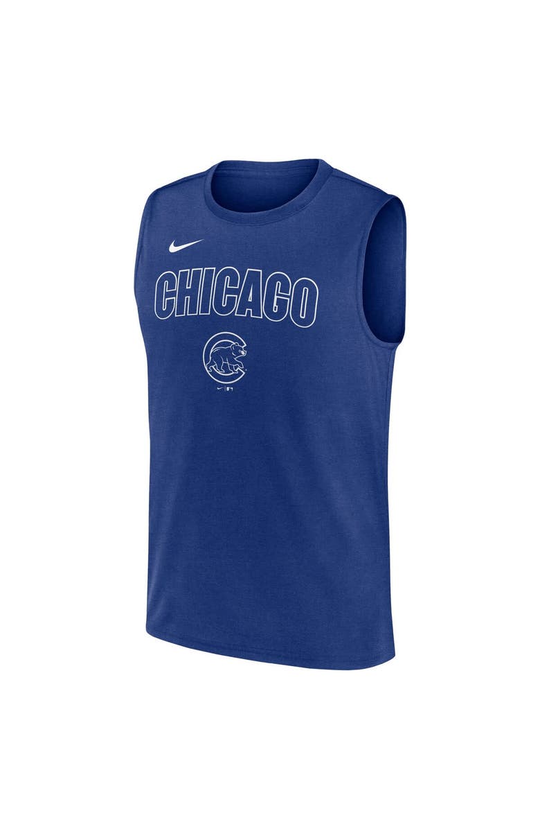 Nike Men's Nike Royal Chicago Cubs Knockout Performance Muscle Tank Top, Alternate, color, Royal