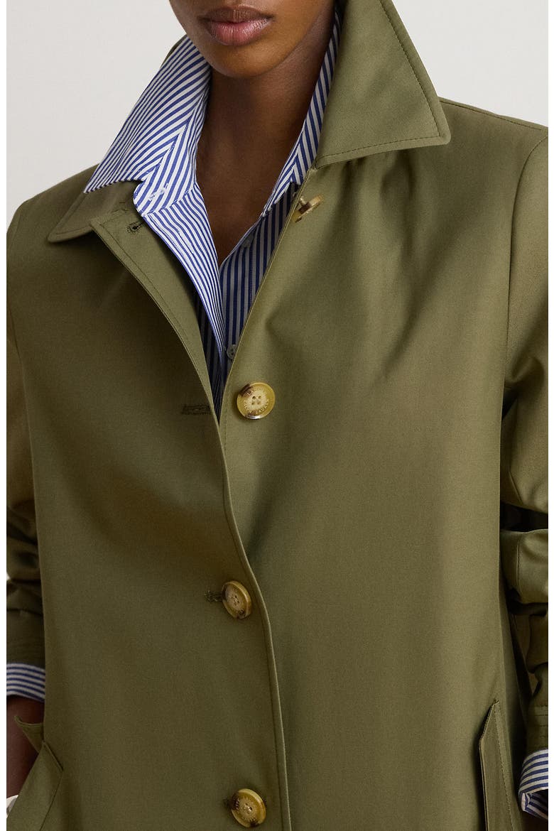 Balmacaan Hooded Raincoat, Alternate, color, LIGHT AGAVE