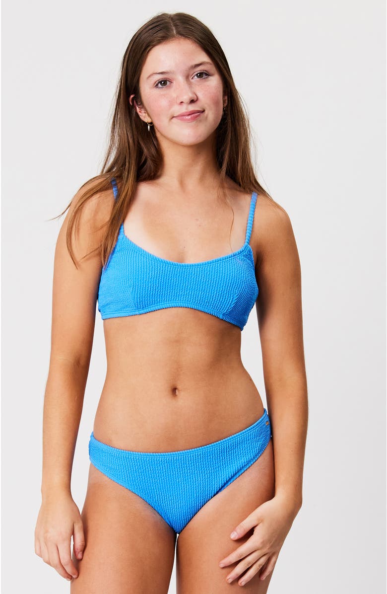 Snapper Rock Textured Bikini Top, Alternate, color, Marine Blue