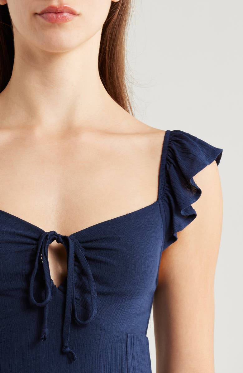 PacSun Ruffle Strap Babydoll Dress, Alternate, color, Peacoat