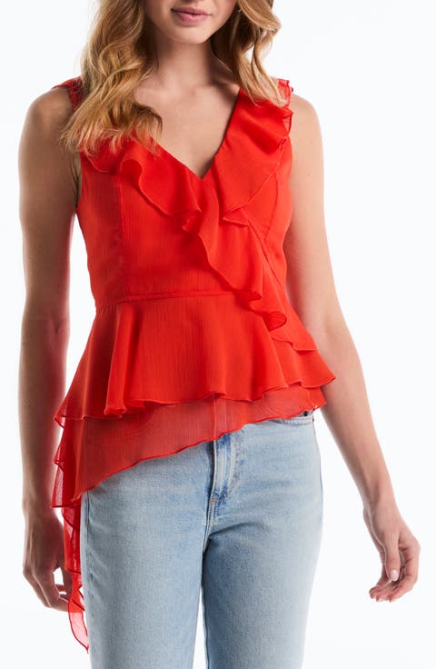 Asymmetric Ruffle Top