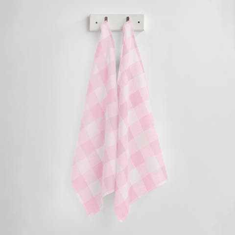Linen Kitchen Towels - Buffalo Check