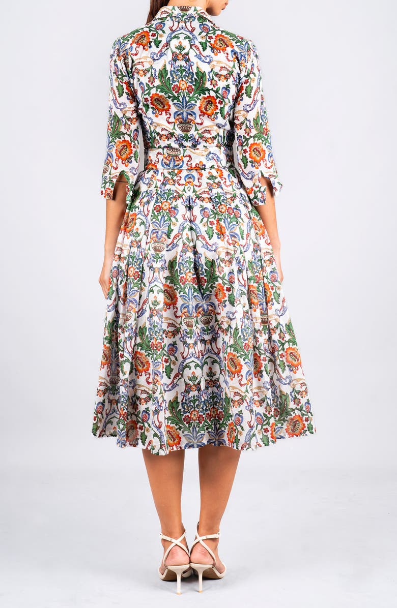 SAMANTHA SUNG Pleated Midi Audrey Shirtdress, Alternate, color, Vittoriale