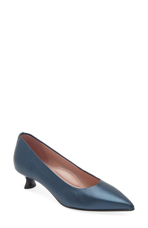 Naot Romy Pointed Toe Pump in Navy Nappa Leather 