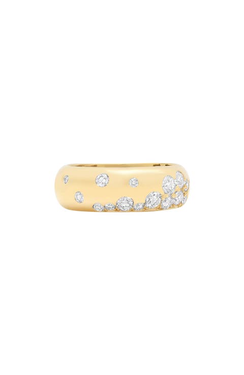 18k Gold Diamond Pavé Band Ring