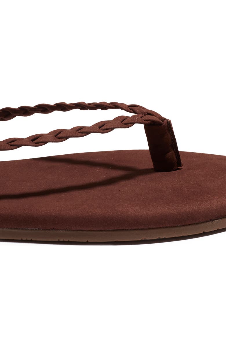 TKEES Lily Braid Flip Flop, Alternate, color, Bourbon
