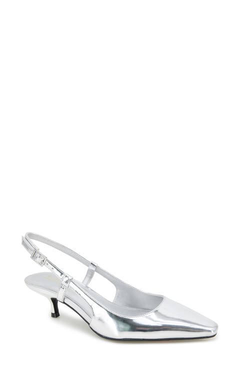 Maggie Kitten Heel Slingback Pump (Women)