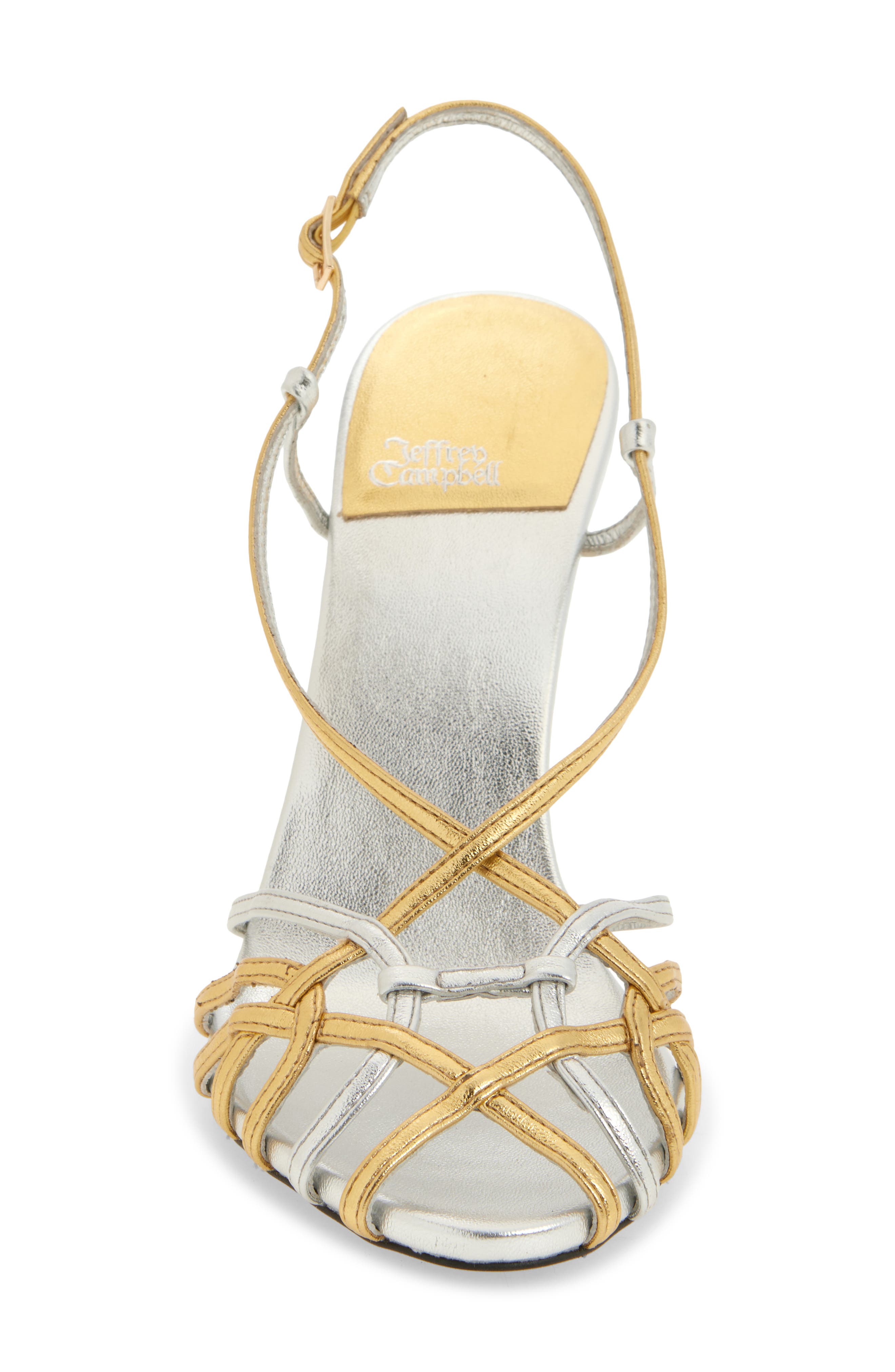 Jeffrey Campbell Epiphany Slingback Sandal, Alternate, color, Silver Gold
