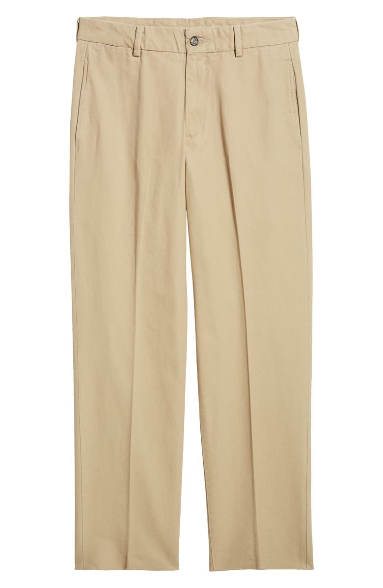 Berle Charleston Flat Front Khakis, Alternate, color, Khaki