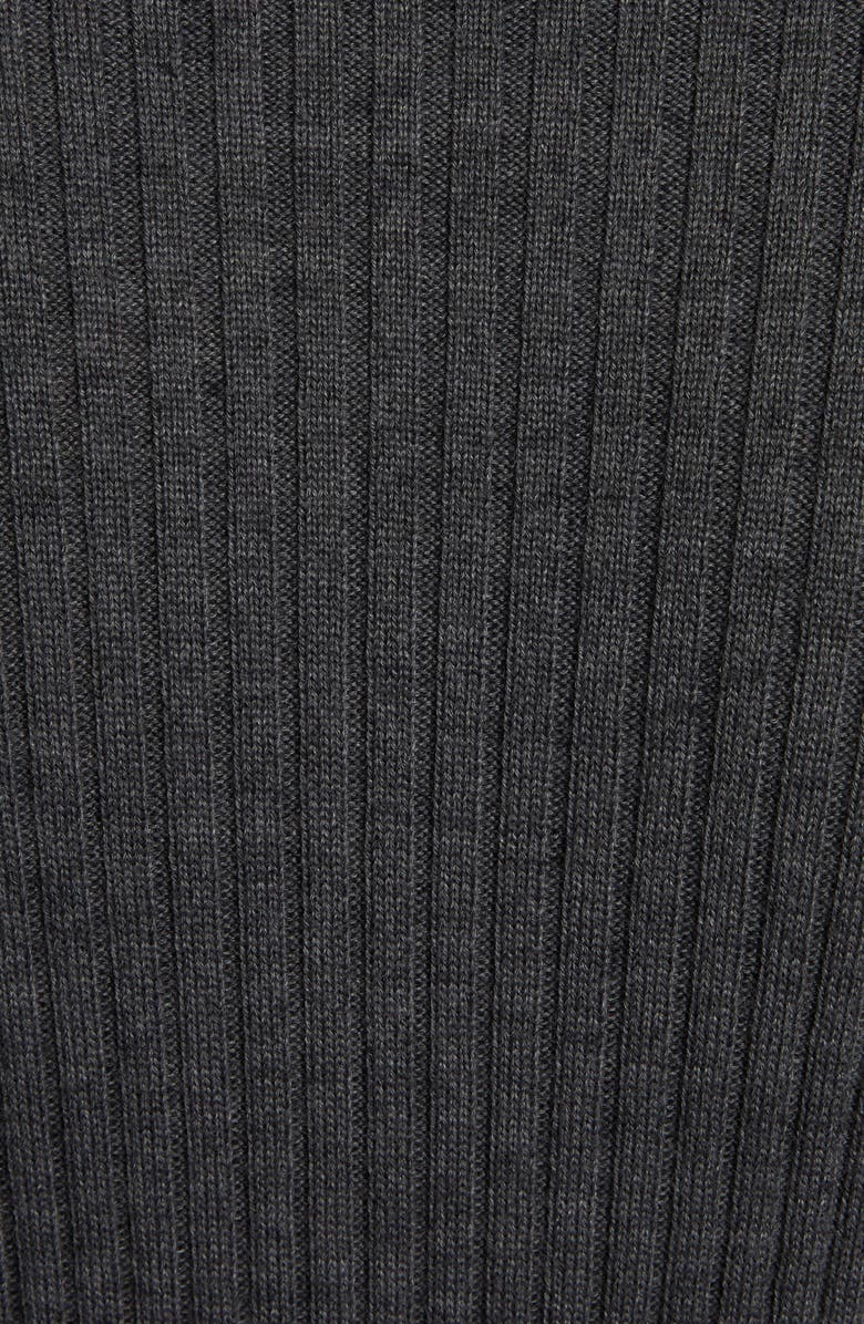 Moncler Turtleneck Virgin Wool Blend Rib Sweater, Alternate, color, 
